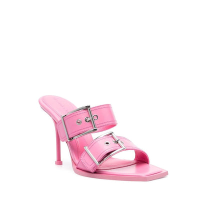 Alexander McQueen 100mm Buckle Leather Sandals