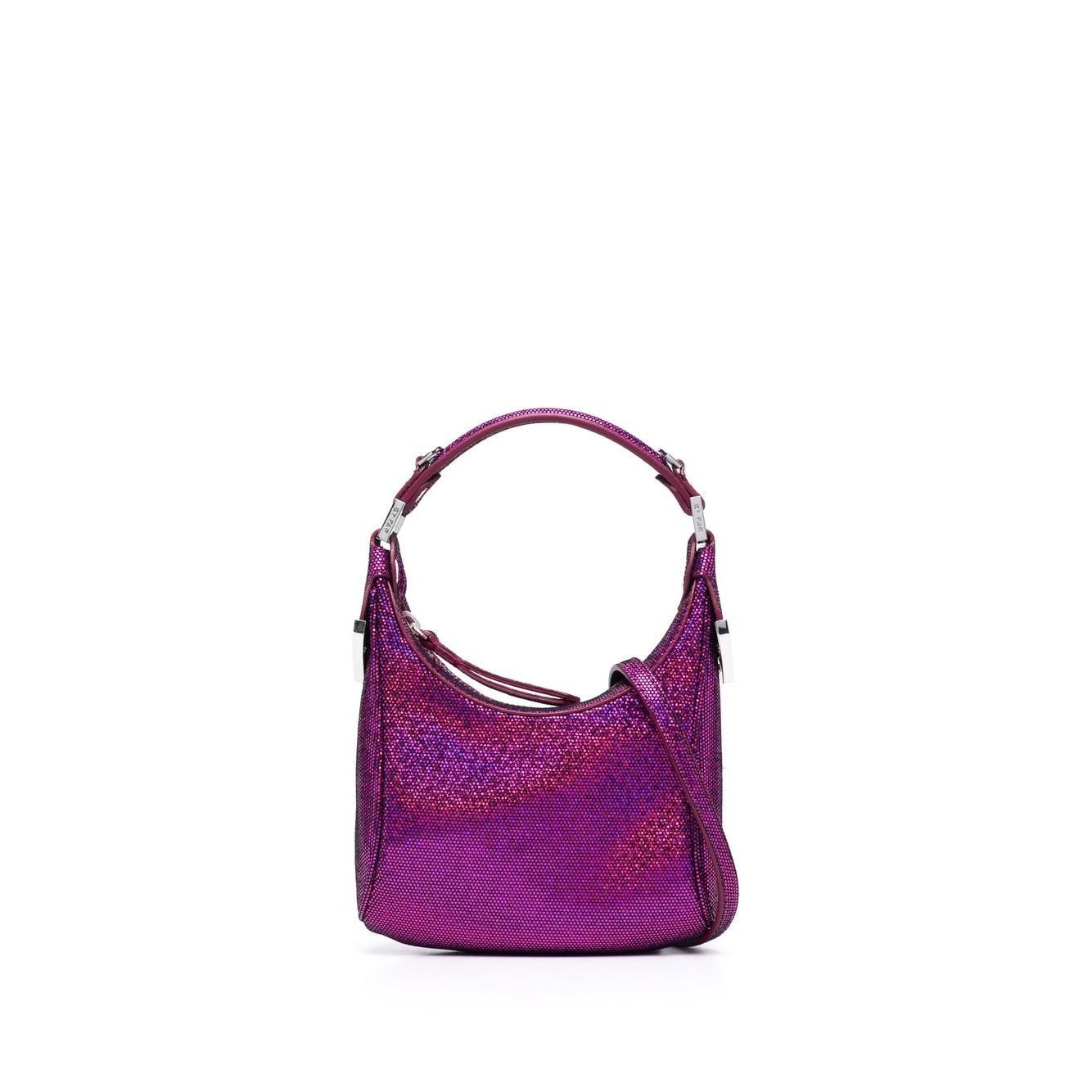 Front view with bag zipped and handles upright.