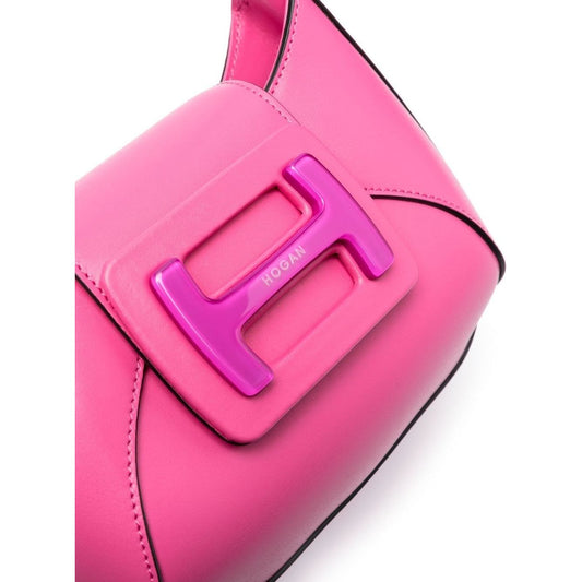 Hogan H-Bag Hobo Leahter Shoulder Bag Pink Shoulder Hogan Pale Violet Red