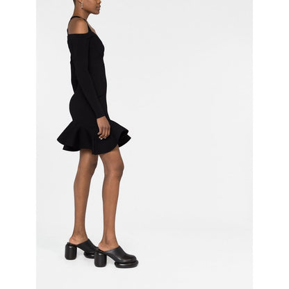 Alexander McQueen Short knitted dress with V-neck