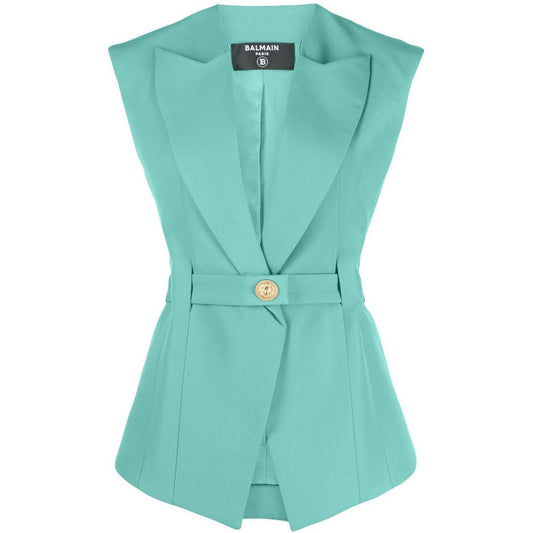 Balmain Jackets Green AF1SA141WB057CD