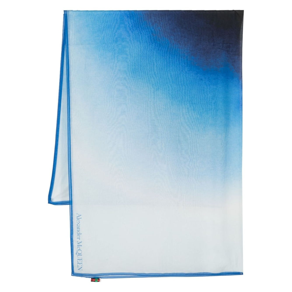 Alexander McQueen gradient-effect logo scarf 7453643624Q9068
