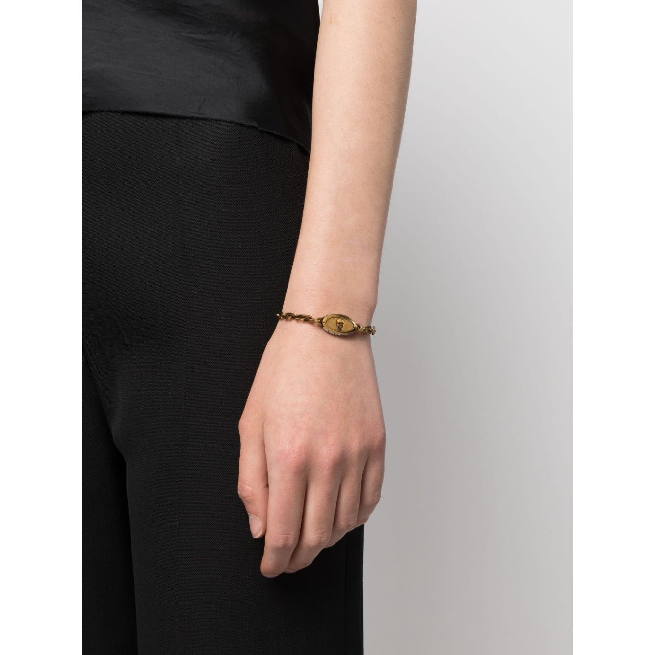 Alexander McQueen skull-detail chain-link bracelet 746677J160Z1116