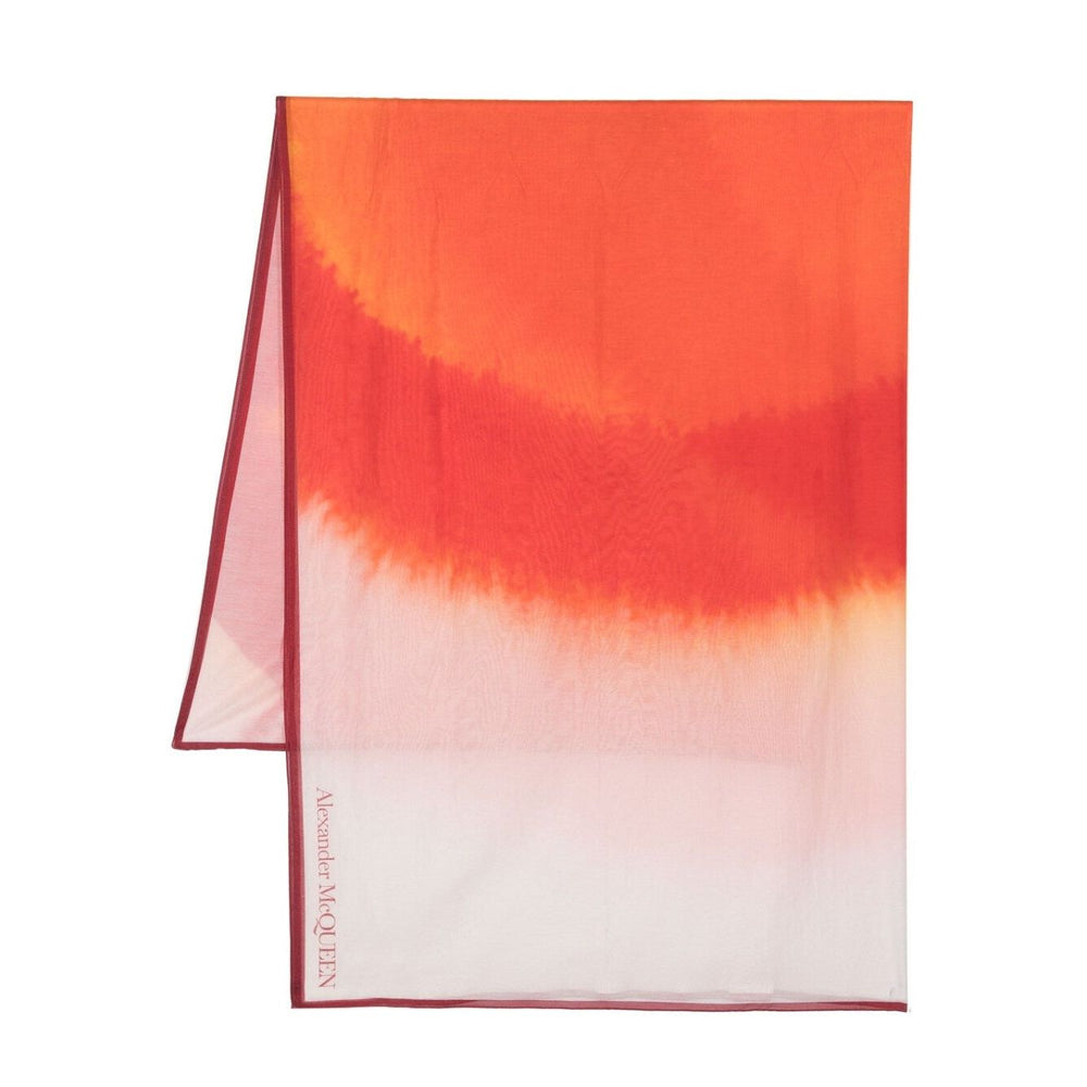Alexander McQueen gradient-effect logo scarf 7453643624Q5976