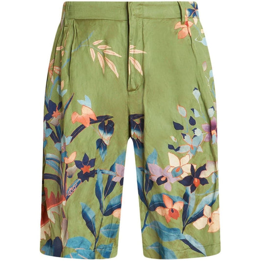 Etro Shorts Green 1W77441170500