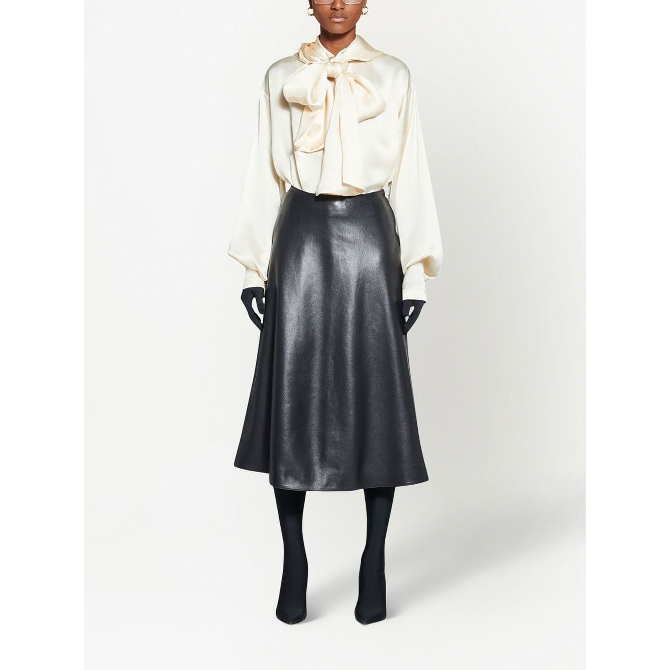 Balenciaga leather midi skirt Skirts