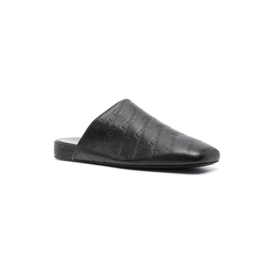 Balenciaga debossed-logo leather mules 743926WB7221000
