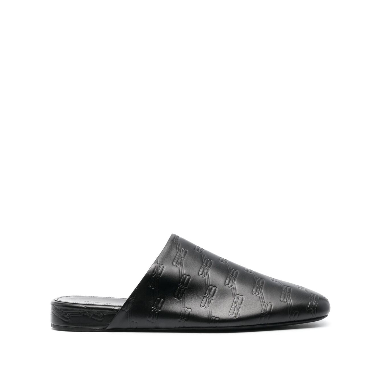 Balenciaga debossed-logo leather mules Sandals
