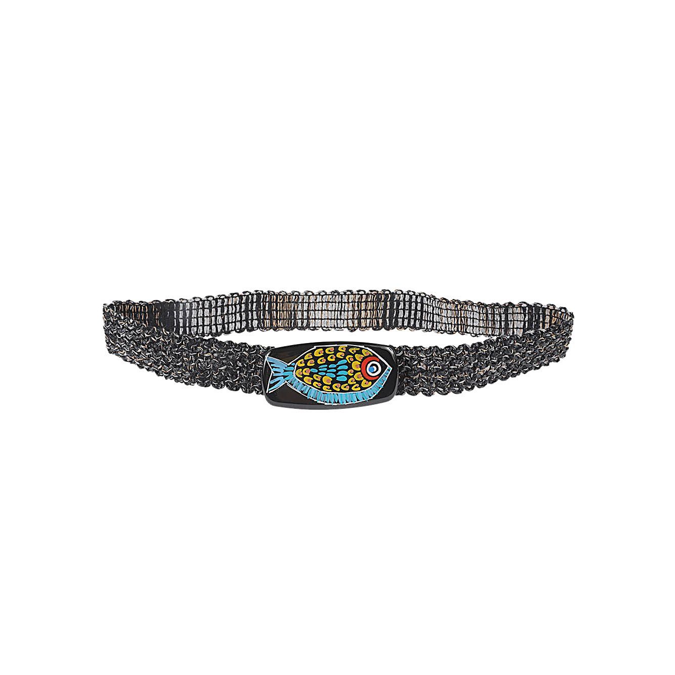 Exquisite J Raffia belt