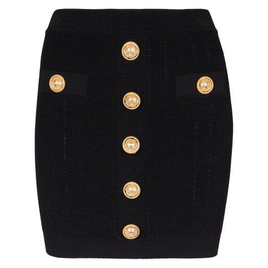 Balmain Skirts Black BF1LB290KB070PA