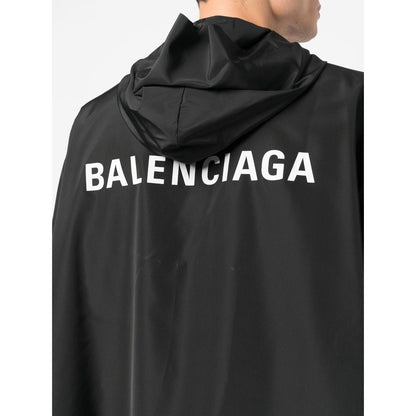 Balenciaga logo-print Hooded Windbreaker Jackets