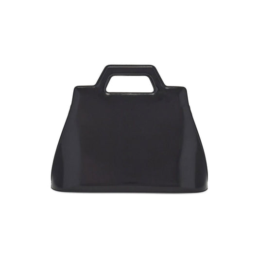 Ferragamo Top-handle Leather Tote Bag Handbag Ferragamo Dark Slate Gray