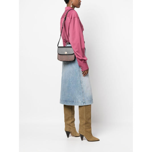 Etro Small Paisley-print Leather Crossbody Bag Women Black Shoulder Etro Lavender