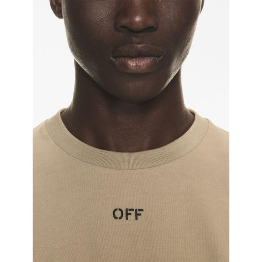 Off White Logo cotton t-shirt OMAA027F23JER0086110