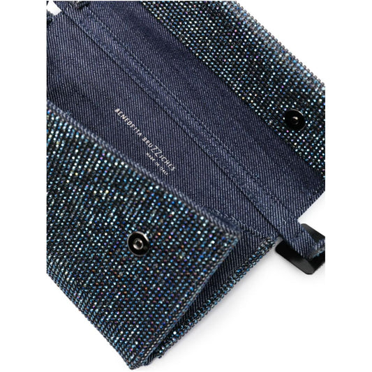Benedetta Bruzziches Vitty La Mignon Rhinestone-embellished Denim Bag Blue Clutches Benedetta Bruzziches Dark Slate Gray