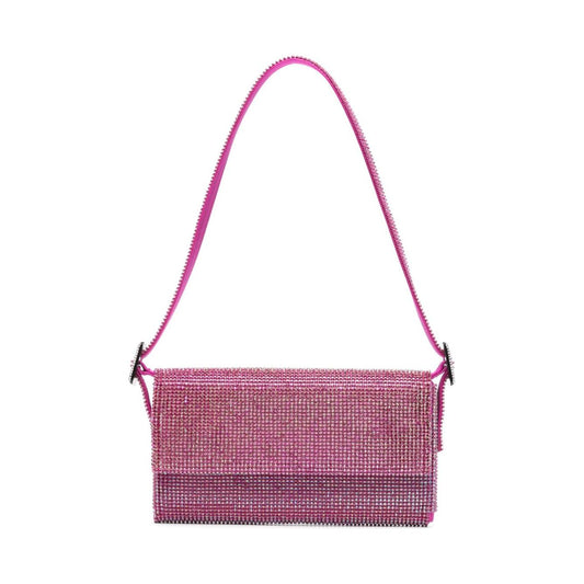 Benedetta Bruzziches Vittissima Crystal-embellished Shoulder Bag Fuchsia Clutches Benedetta Bruzziches Maroon