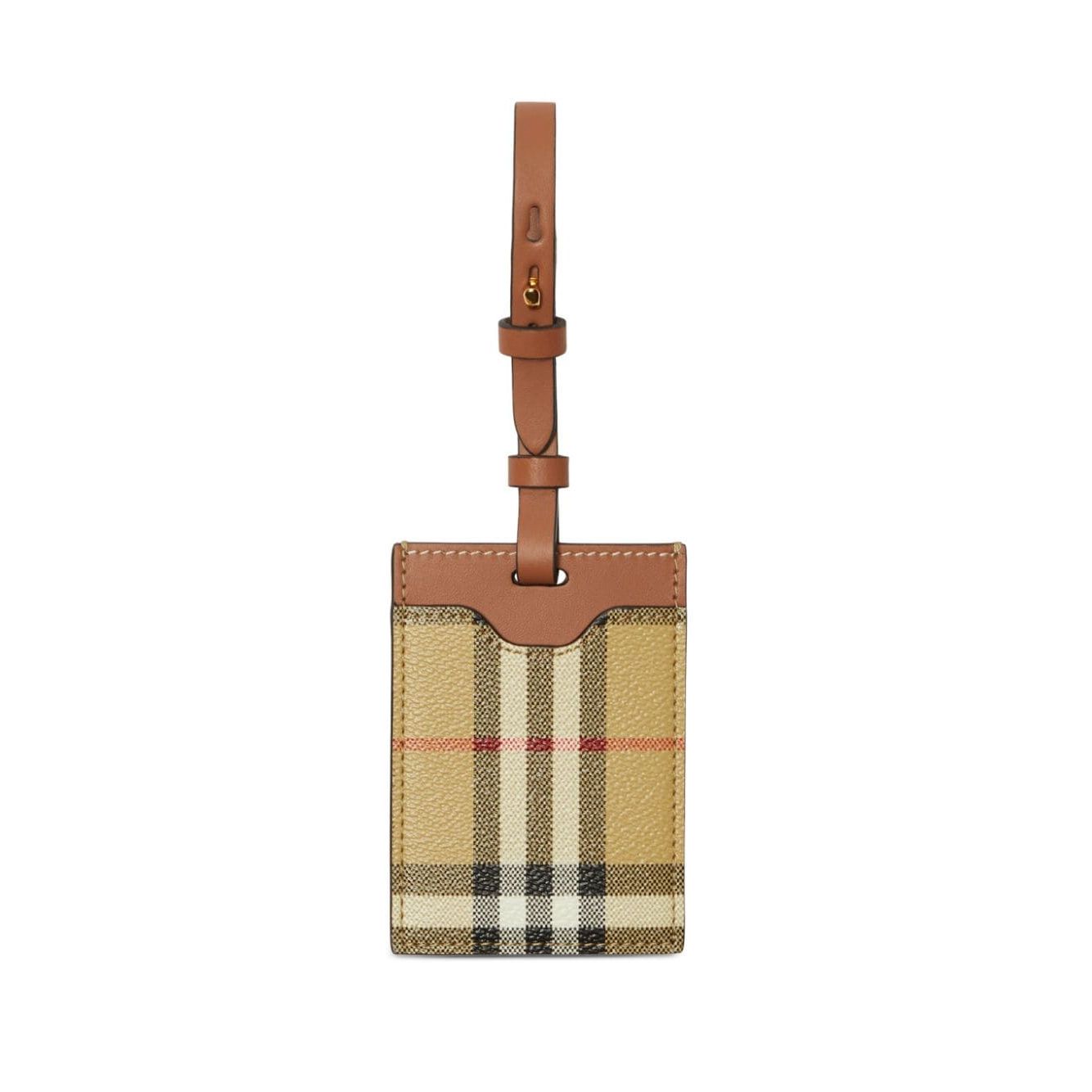 Burberry checkered luggage tag