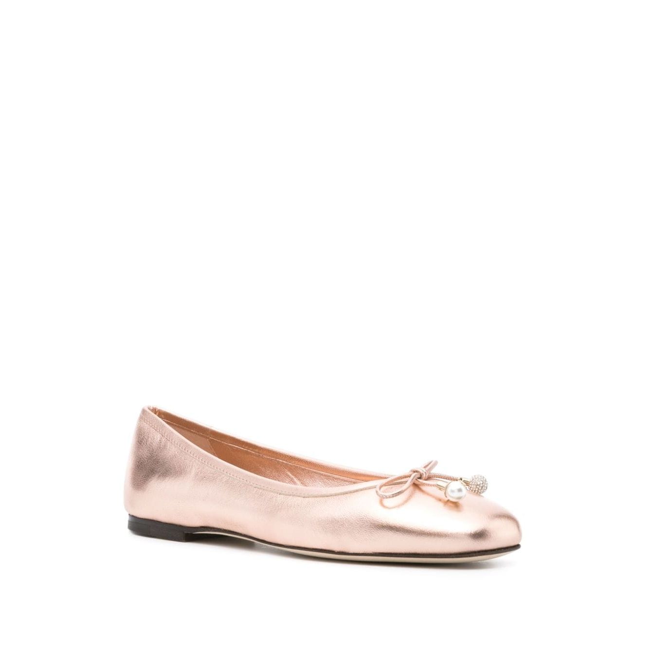 Jimmy Choo Elme metallic ballerina shoes
