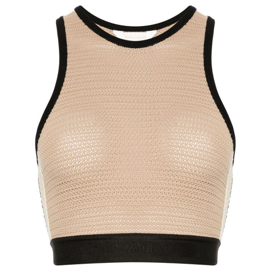 Palm Angels Top Beige Topwear