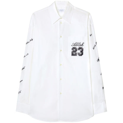 Off White Shirt with embroidery Shirts