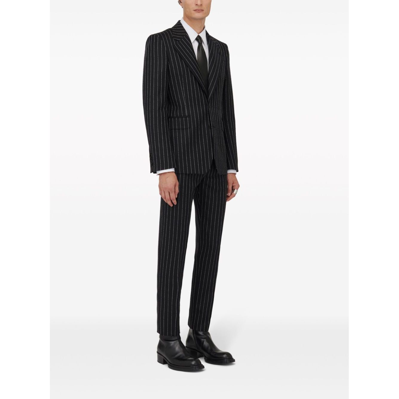 Alexander McQueen pinstriped single-breasted blazer
