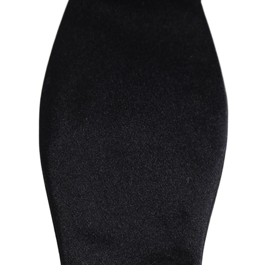 Dolce & Gabbana Men Black 100% Silk Adjustable Neck Papillon Bow Tie