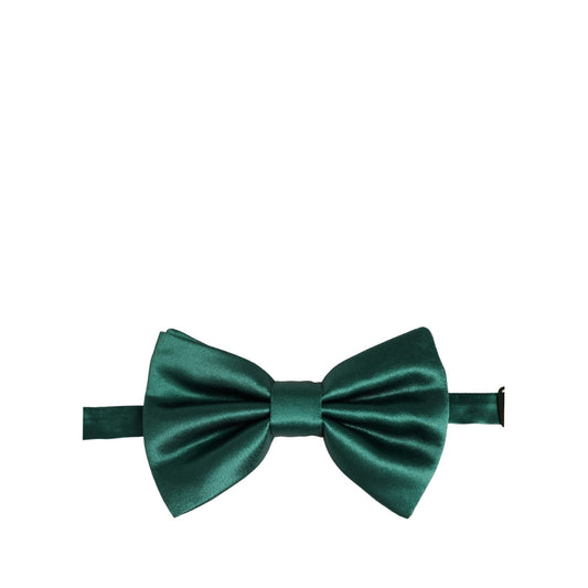 Dolce & Gabbana Men Green 100% Silk Adjustable Neck Papillon Bow Tie