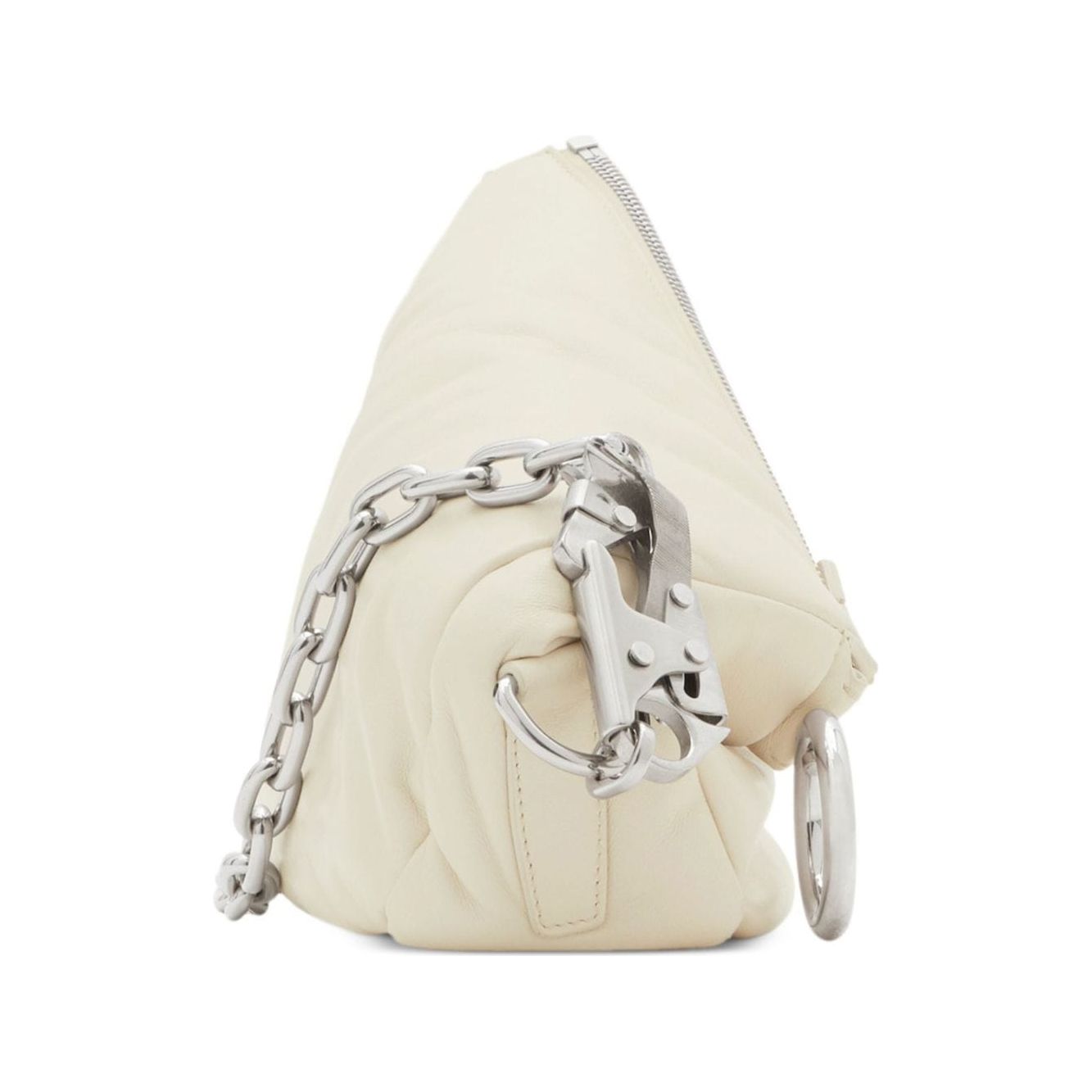 Front view with bag zipped and handles upright.