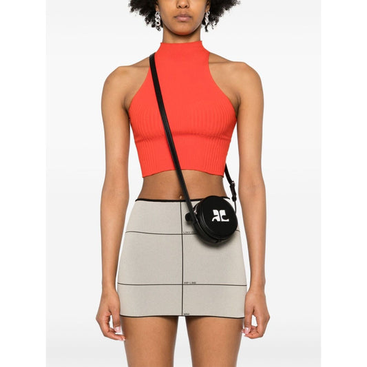 COURREGES RE-EDITION Circle Crossbody Bag Black Shoulder Courreges Re-Edition White Smoke
