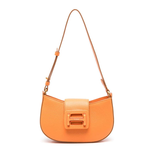 HOGAN H-Bag Leather Shoulder Bag Orange Shoulder Hogan Pre Sandy Brown