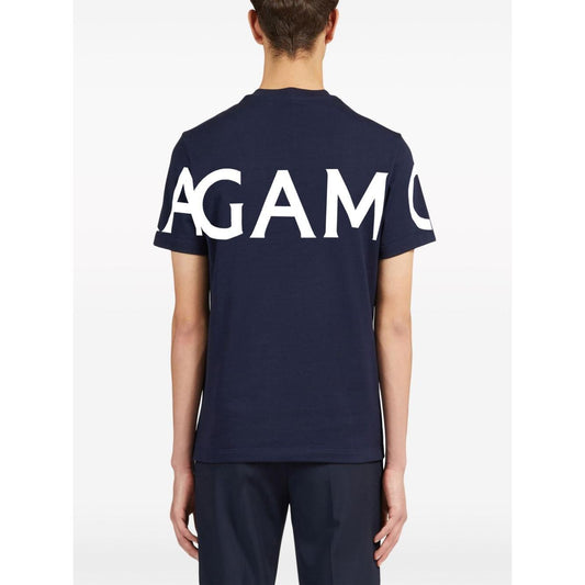 Ferragamo T-shirts and Polos Blue 122303771855002