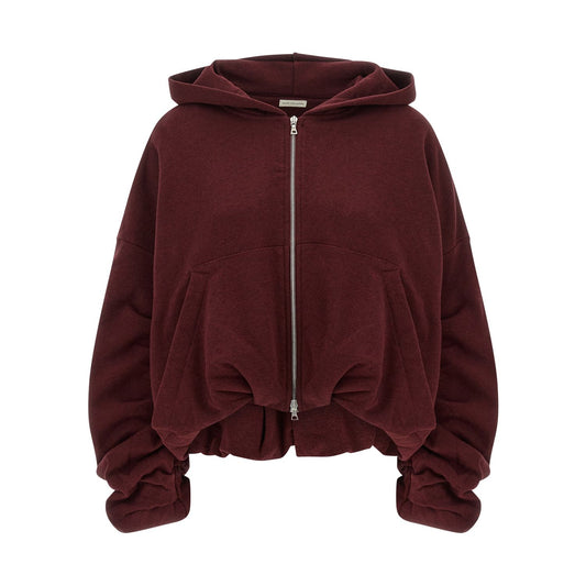 Dries Van Noten Bordeaux Cotton Hoodie