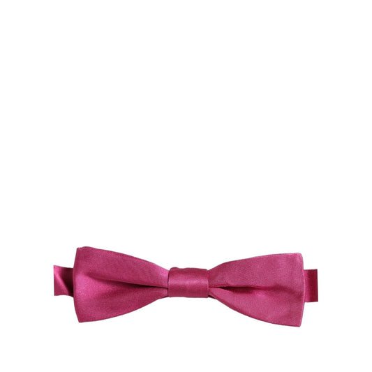 Dolce & Gabbana Men Pink 100% Silk Adjustable Neck Papillon Bow Tie