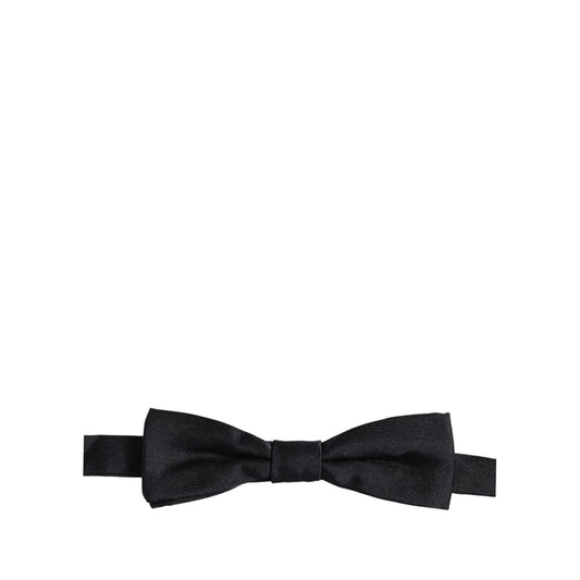 Dolce & Gabbana Men Black 100% Silk Adjustable Neck Papillon Bow Tie