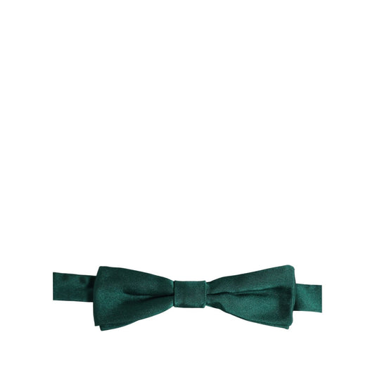 Dolce & Gabbana Men Green 100% Silk Adjustable Neck Papillon Bow Tie
