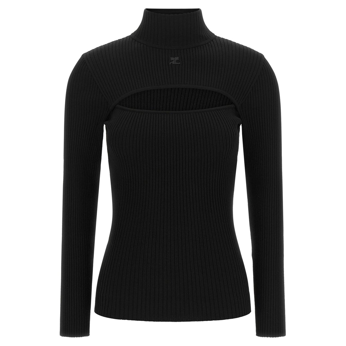 Courrèges Black Viscose Cardigan