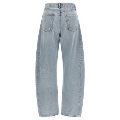 Agolde Blue Cotton High-Waisted Jean