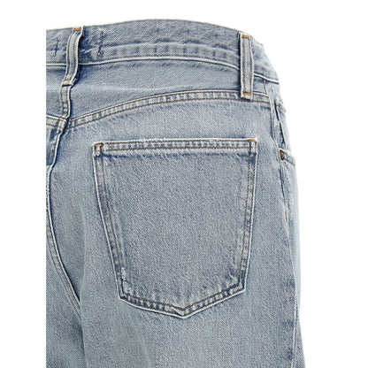 Agolde Blue Cotton High-Waisted Jean