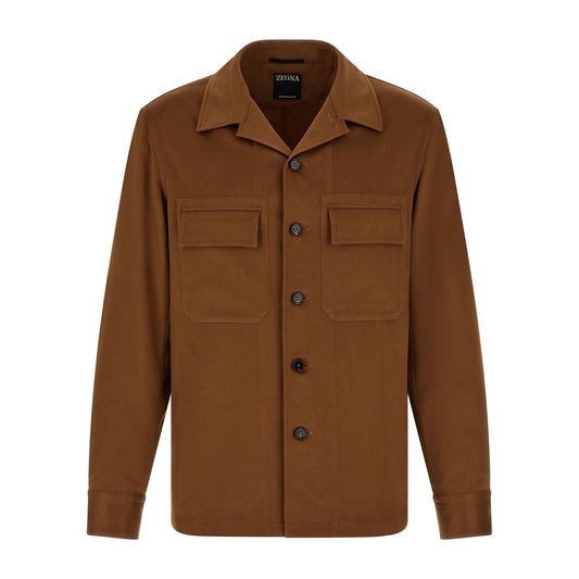 ZEGNA Brown Cashmere Blouse
