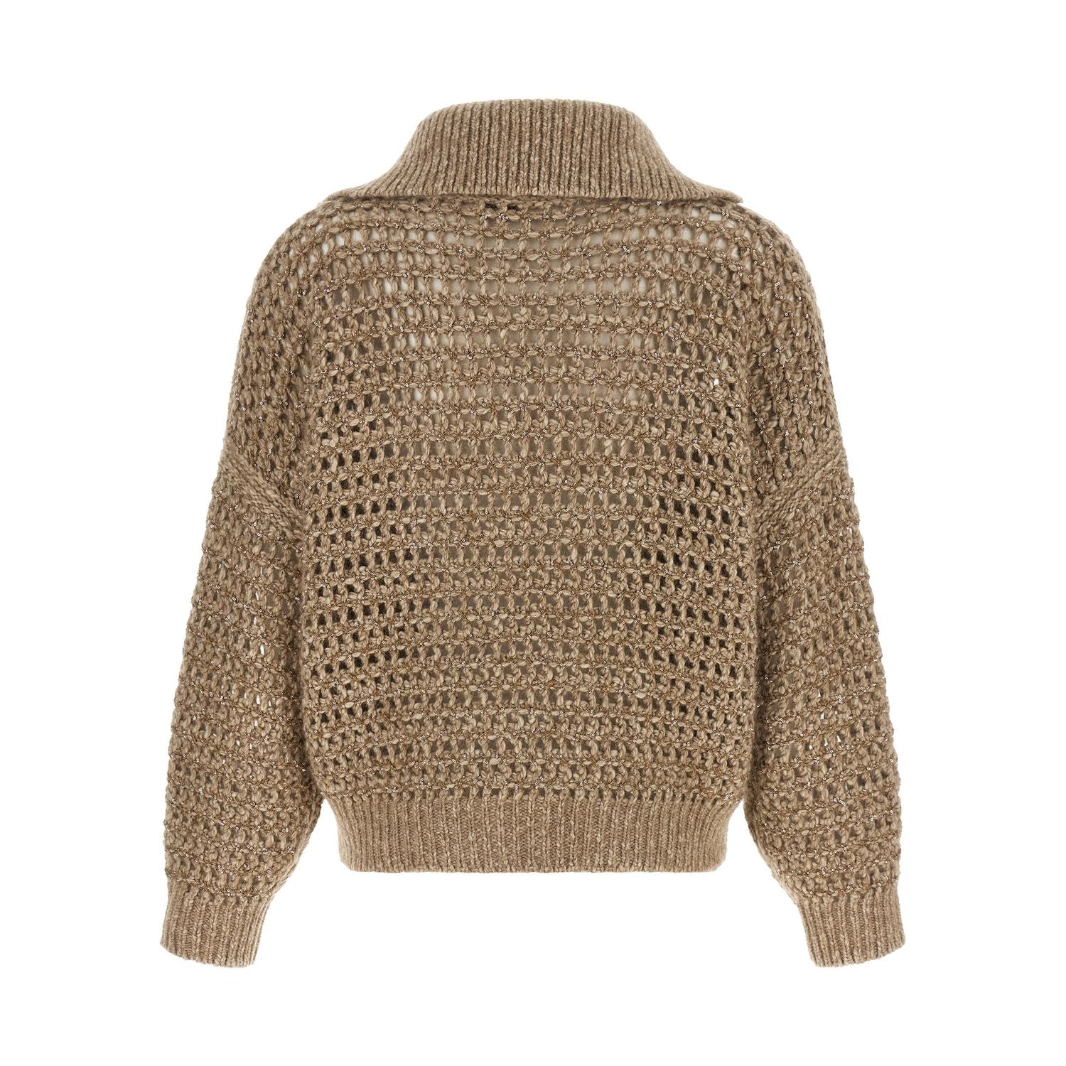 Brunello Cucinelli Beige Elastane Cardigan