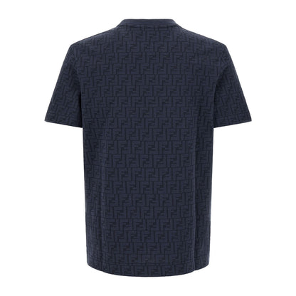 Fendi Blue Cotton T-Shirt
