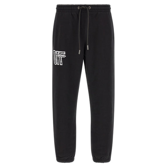 Off-White Black Cotton Joggers (Workout Pants)