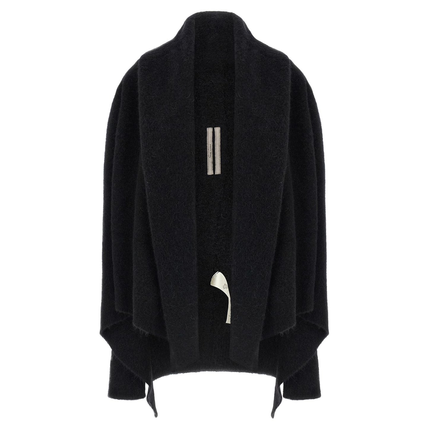 Rick Owens Black Marabou Cardigan