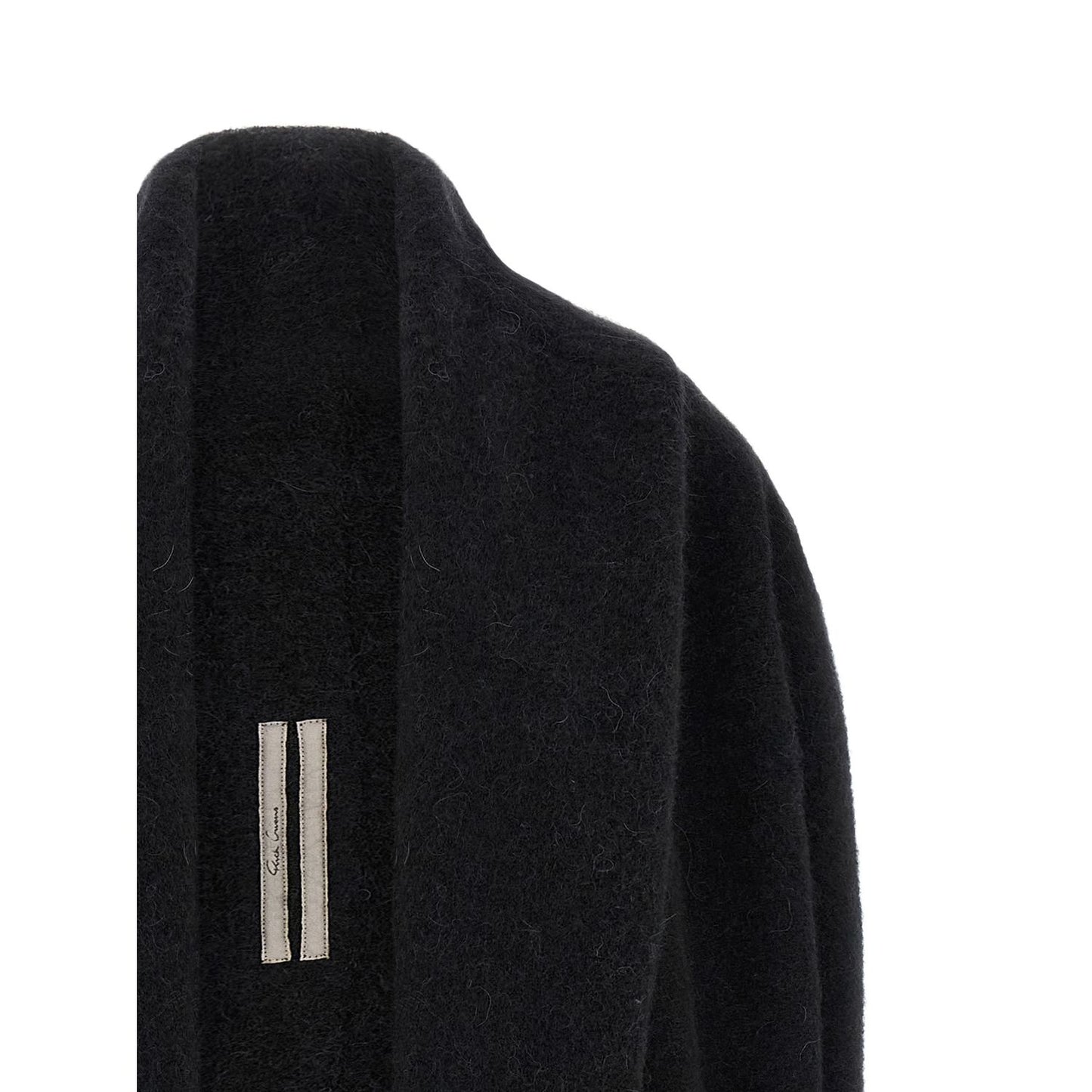 Rick Owens Black Marabou Cardigan
