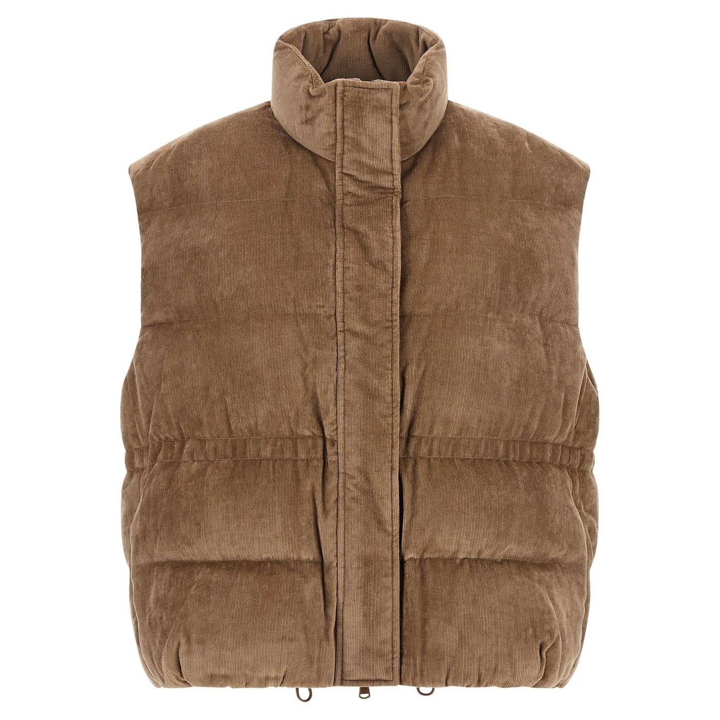 Brunello Cucinelli Beige Viscose Sleeveless Jacket