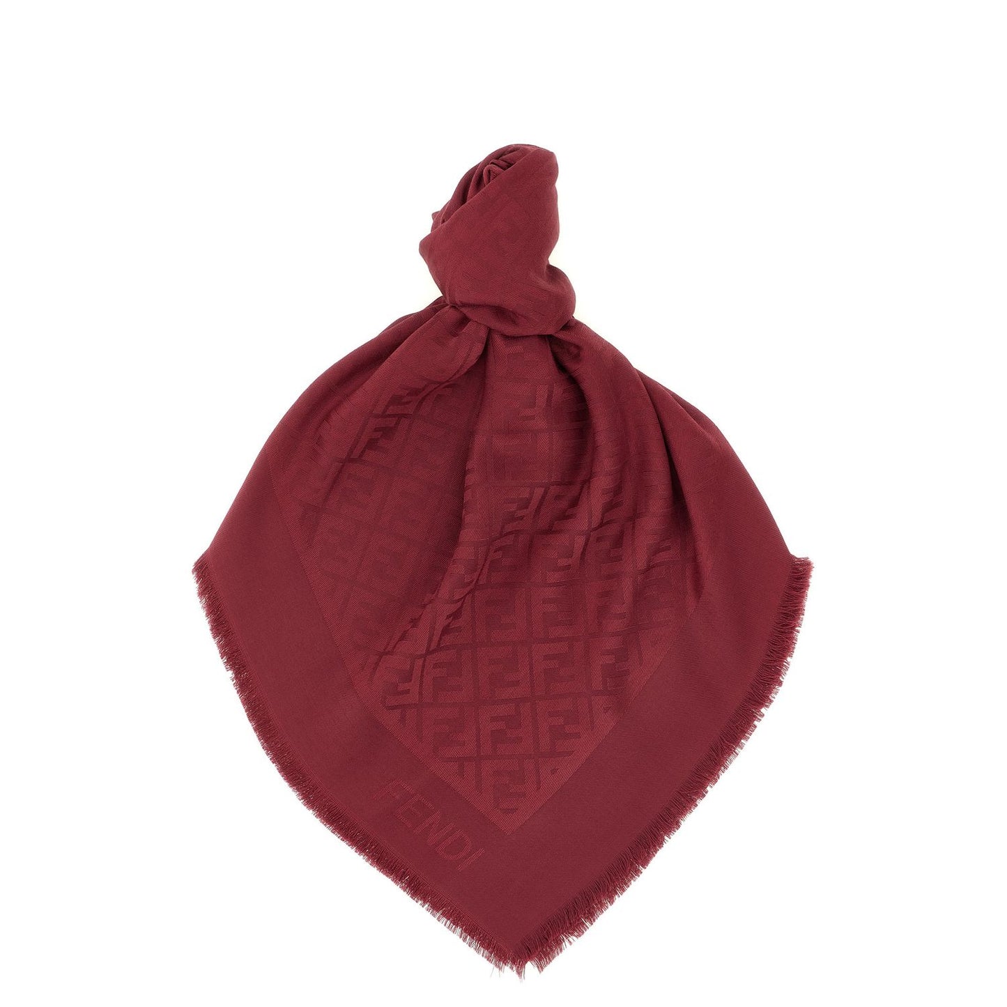 Fendi Bordeaux Silk Foulard