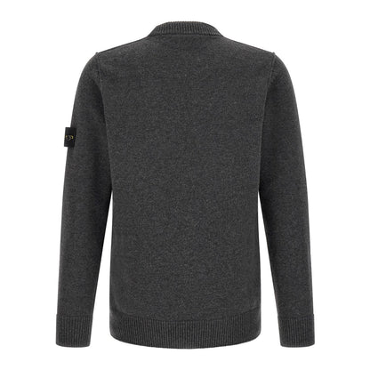 Stone Island Gray Virgin Wool Cardigan