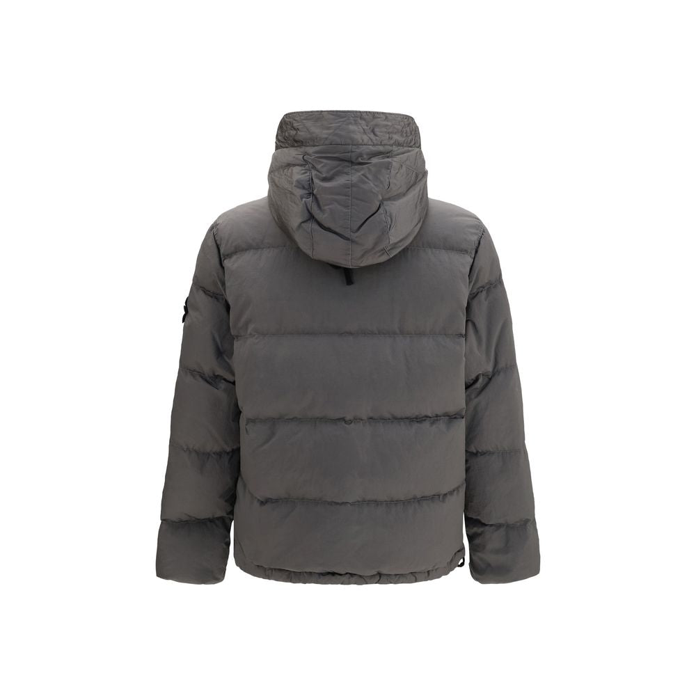Stone Island Gray Polyamide Full-Length Jacket