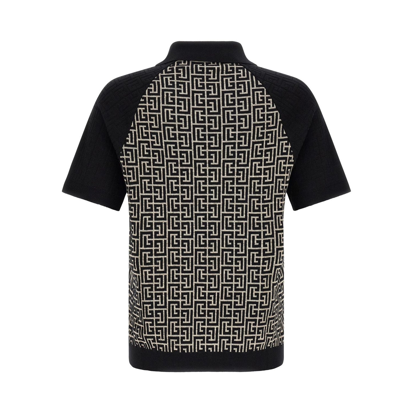 Balmain Bicolor Cotton Polo Shirt