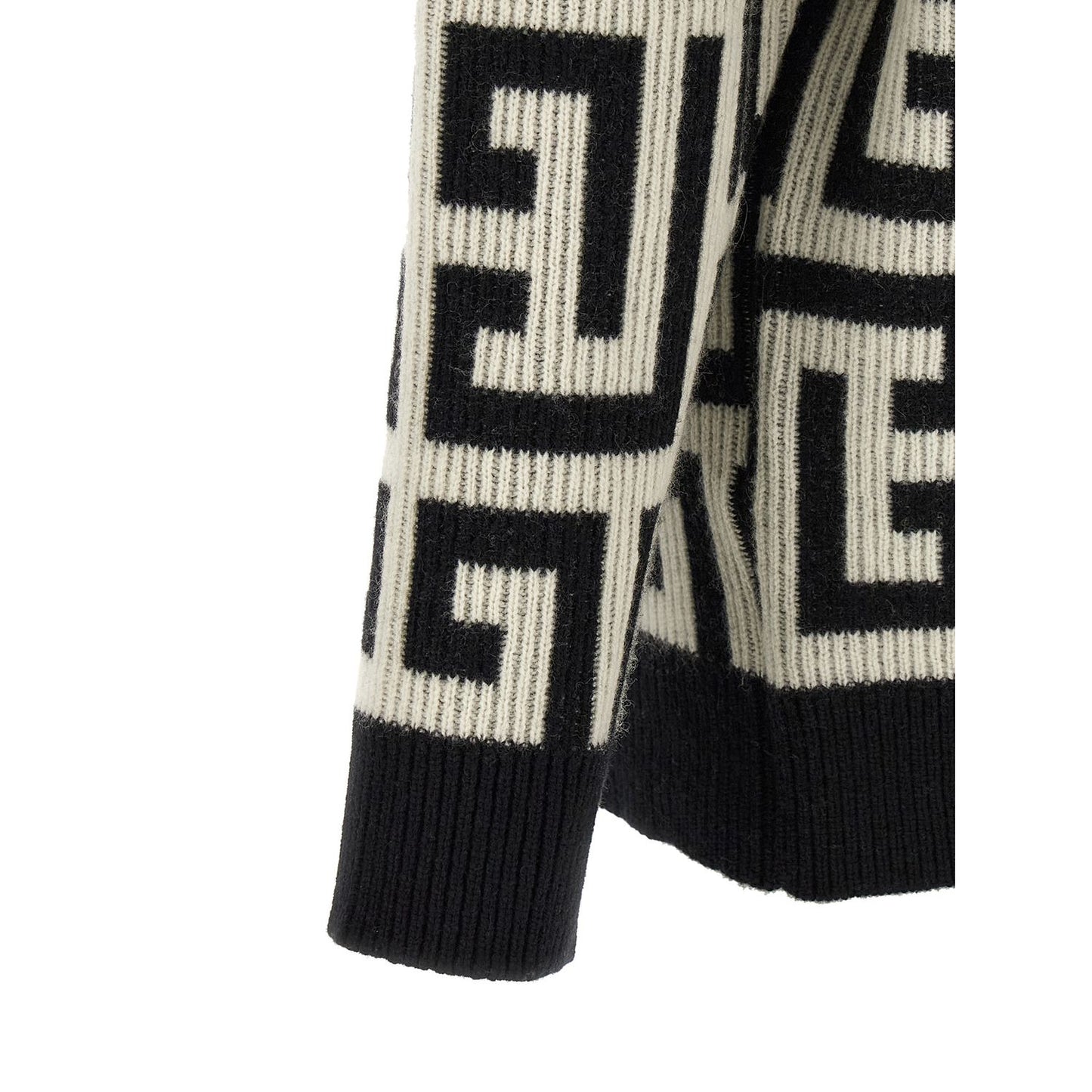 Balmain Bicolor Merino Wool Cardigan